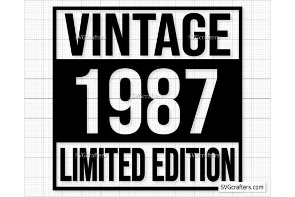 Download Vintage 1987 Svg Png, 35th Birthday Svg - 1987 Collection