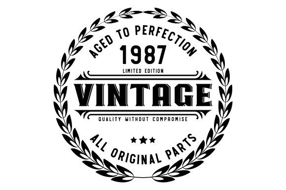 Download Vintage 1987 Aged to Perfection SVG EPS - 1987 Collection